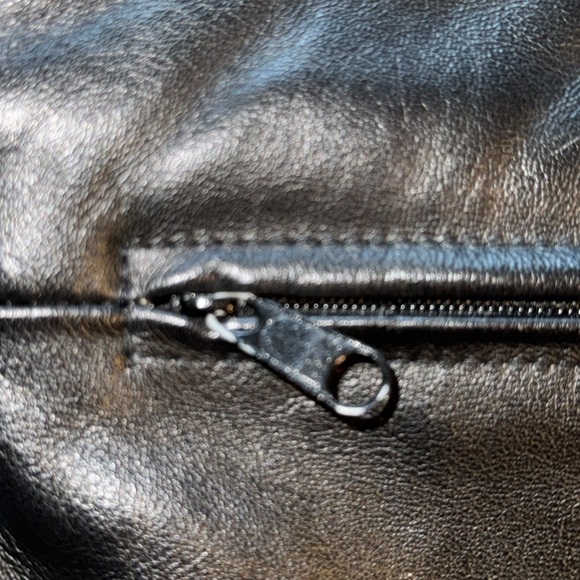 Gianni Bernini black leather shoulder bag purse - Picture 4 of 7